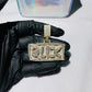 Hip Hop Baguette Diamond Letter Pendant hip hop jewelry CustomDiamJewel   