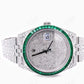 Rolex Green Gemstone Bezel Fully Diamond Watch  customdiamjewel   