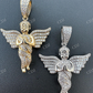 14K Gold Diamond Guardian Angel Cherub Pendant  customdiamjewel   