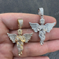 14K Gold Diamond Guardian Angel Cherub Pendant  customdiamjewel   