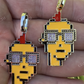 14k Gold Crypto Punk Glasses Iced Diamond Pendant  customdiamjewel   