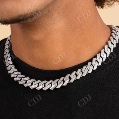 Diamond Iced Out Cuban Chain  CustomDiamJewel   