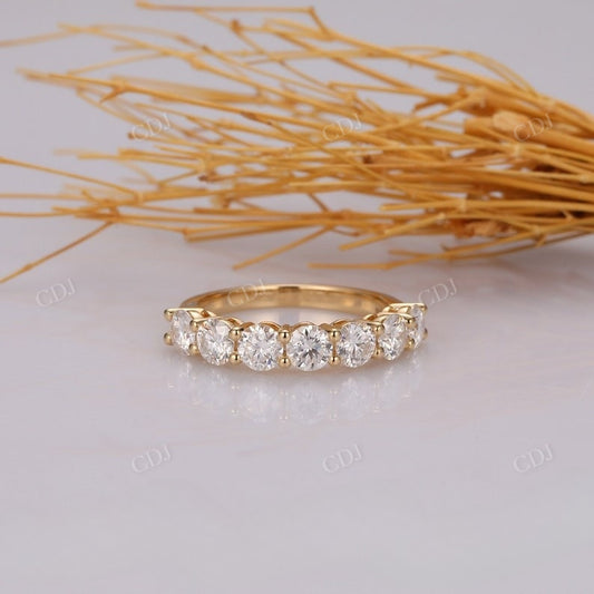 2.10CTW Round Cut Lab Grown Diamond Wedding Band  customdiamjewel   