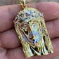 14k Gold Jesus Piece Hip Hop Diamond Pendant  customdiamjewel   