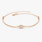 Brilliant Cut Natural Diamond 14K Solid Gold Link Bracelet  customdiamjewel 10 KT Solid Gold Rose Gold VVS-EF