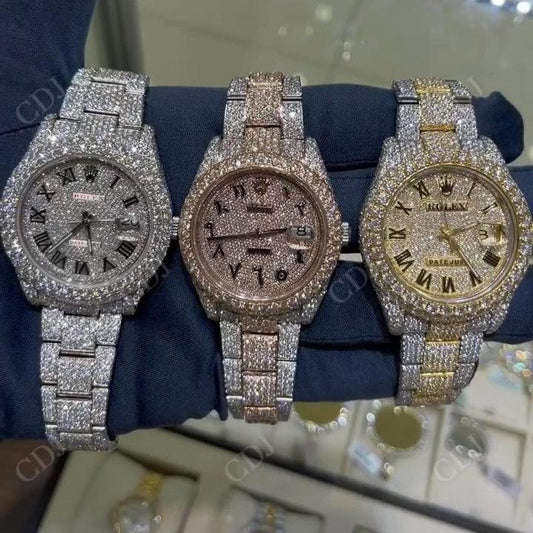 Rolex Super Iced Out Moissanite Diamond Hip Hop Boy Watch hip hop jewelry CustomDiamJewel