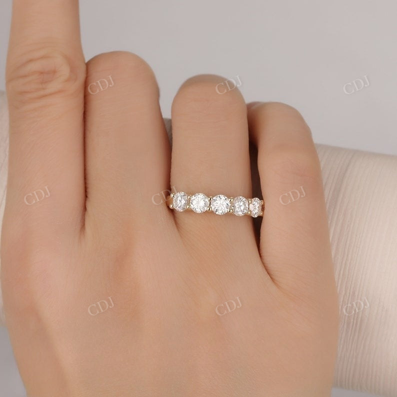 2.10CTW Round Cut Lab Grown Diamond Wedding Band  customdiamjewel   