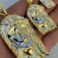 14k Gold Jesus Piece Hip Hop Diamond Pendant  customdiamjewel   