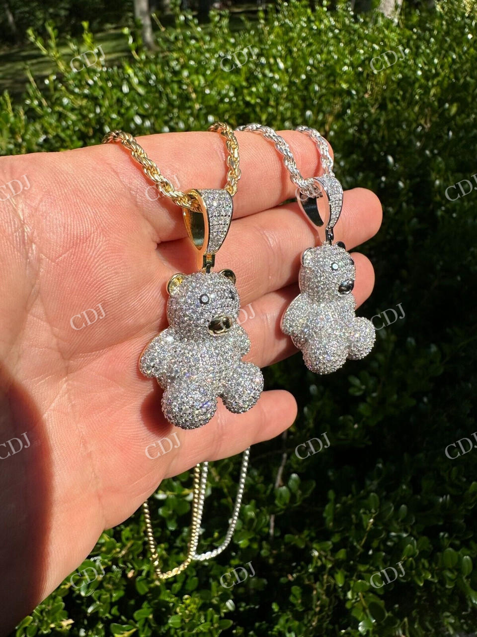 Teddy Bear Hip Hop Diamond Pendnat For Men  customdiamjewel   