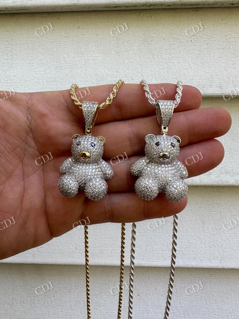 Teddy Bear Hip Hop Diamond Pendnat For Men  customdiamjewel   