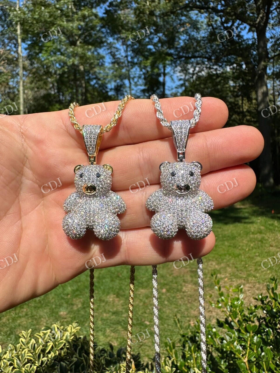 Teddy Bear Hip Hop Diamond Pendnat For Men  customdiamjewel   