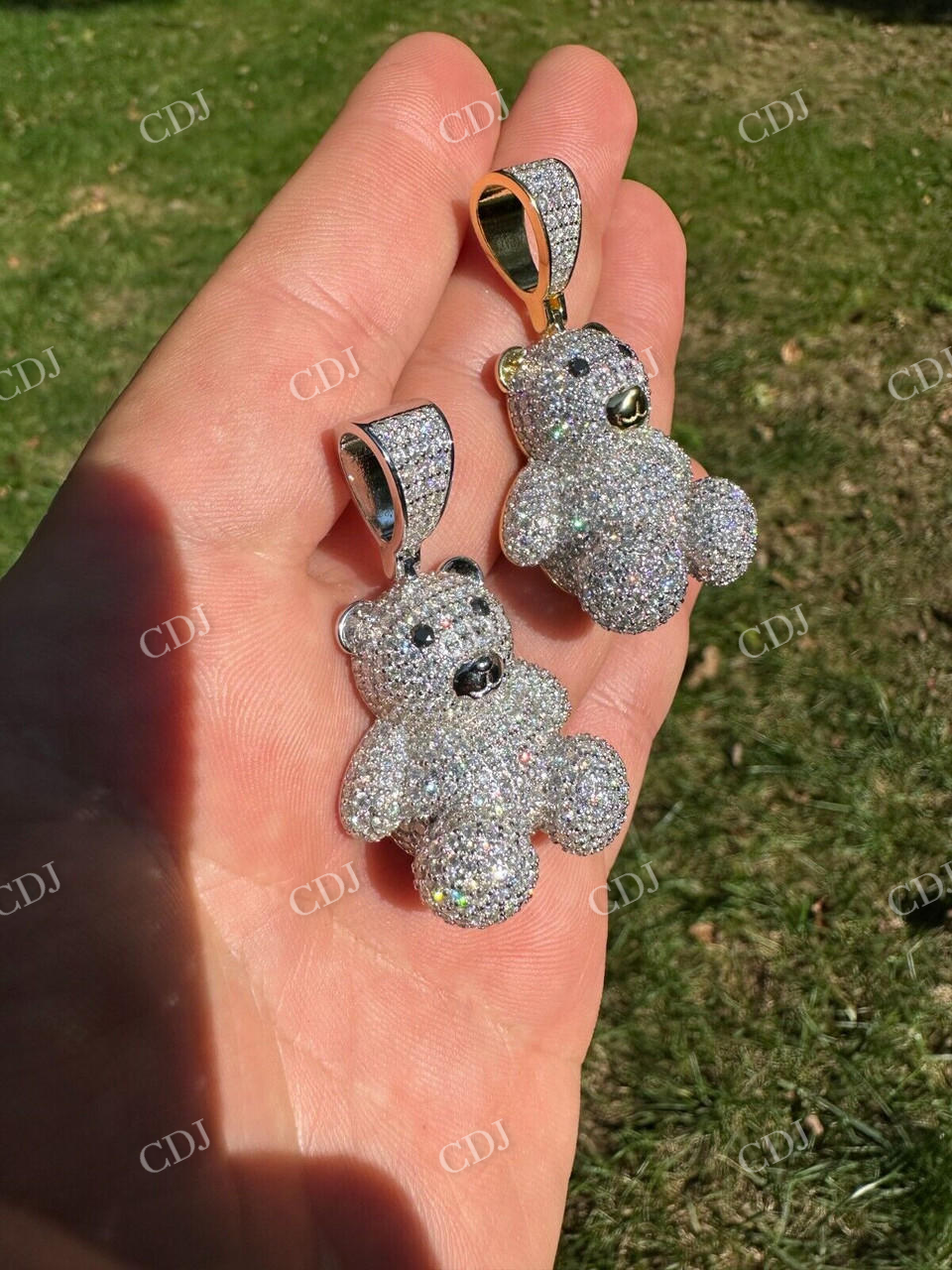 Teddy Bear Hip Hop Diamond Pendnat For Men  customdiamjewel   