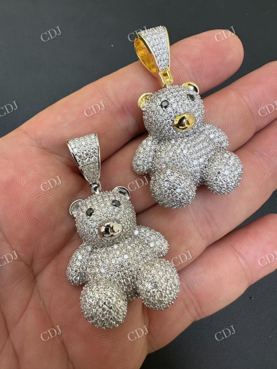 Teddy Bear Hip Hop Diamond Pendnat For Men  customdiamjewel   