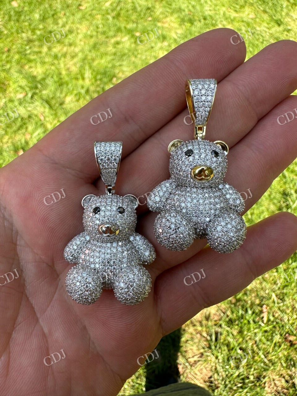 Teddy Bear Hip Hop Diamond Pendnat For Men  customdiamjewel   