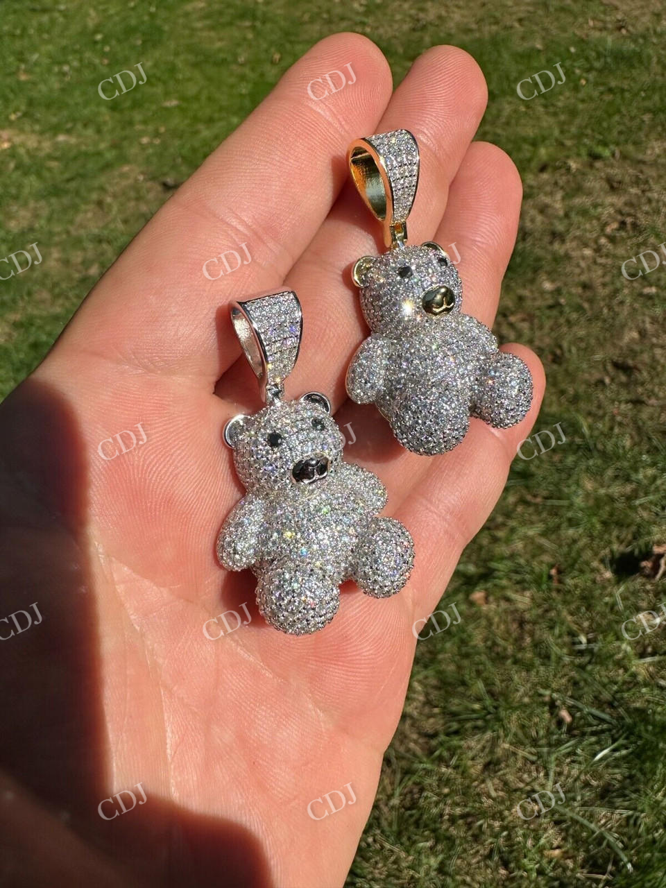 Teddy Bear Hip Hop Diamond Pendnat For Men  customdiamjewel   