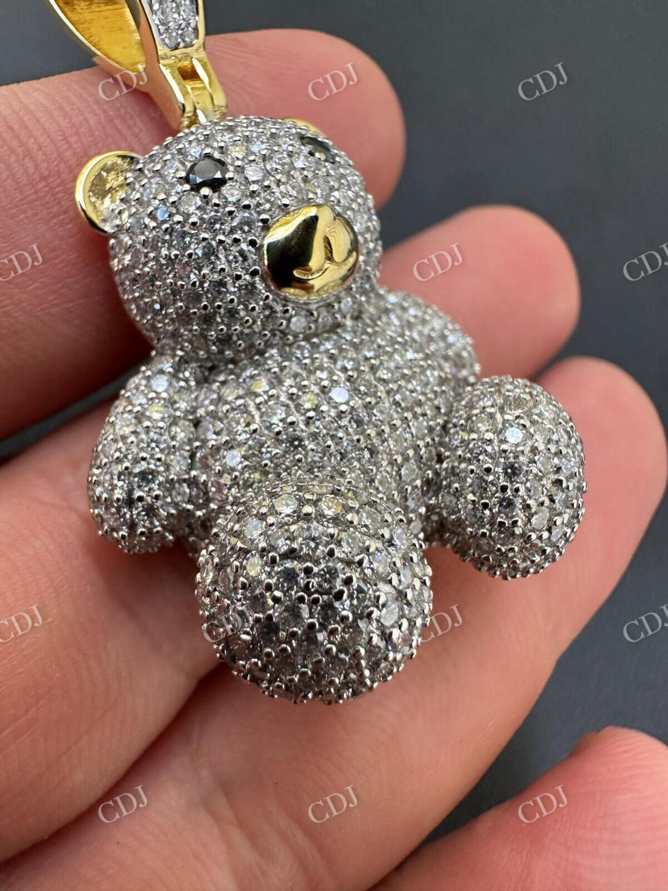 Teddy Bear Hip Hop Diamond Pendnat For Men  customdiamjewel   