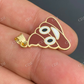 14K Yellow Gold Poop Emoji Pendant  customdiamjewel   