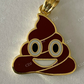 14K Yellow Gold Poop Emoji Pendant  customdiamjewel   