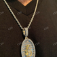 14K Gold Mary Iced Diamond Medallion Pendant  customdiamjewel   