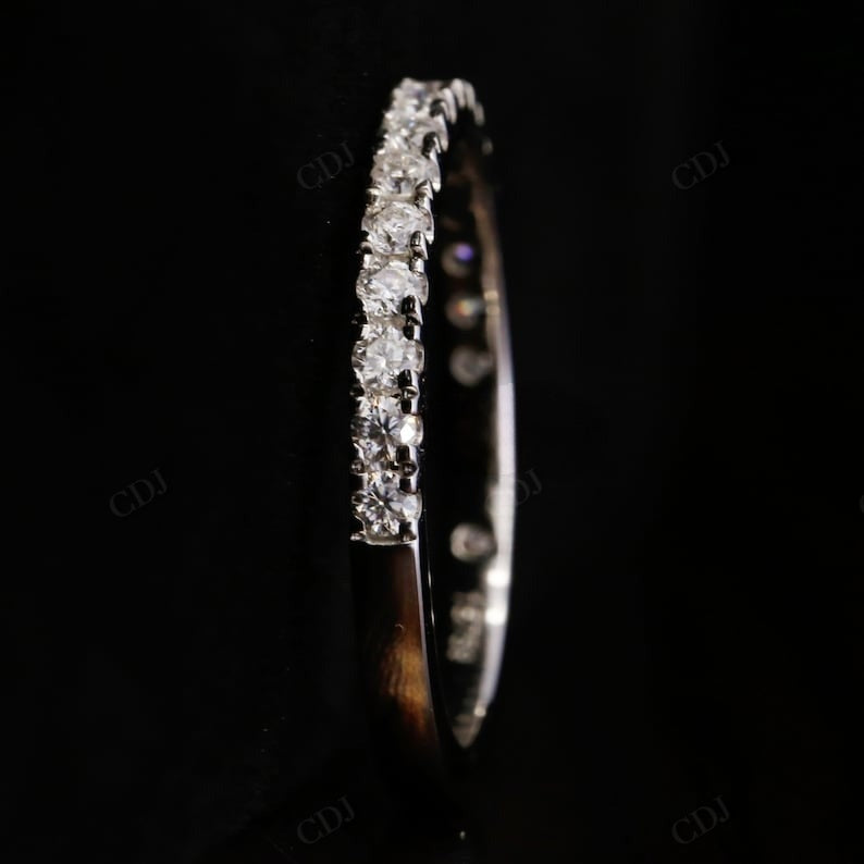 0.30CTW Round Lab Grown Diamond 3/4 Eternity Wedding Band  customdiamjewel   