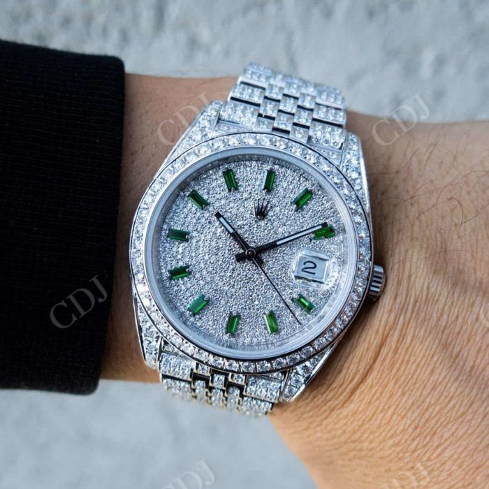 Rolex Datejust Custom Diamond Watch  customdiamjewel   