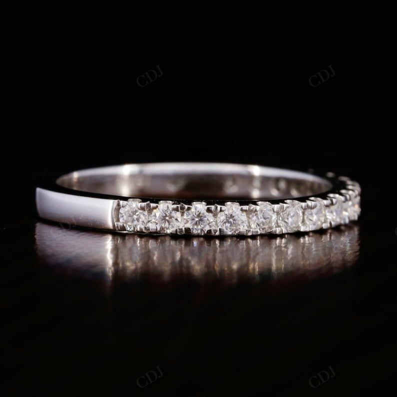 0.30CTW Round Lab Grown Diamond 3/4 Eternity Wedding Band  customdiamjewel   