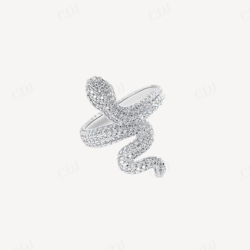 Diamond Snake Gold Hip Hop Ring  customdiamjewel   