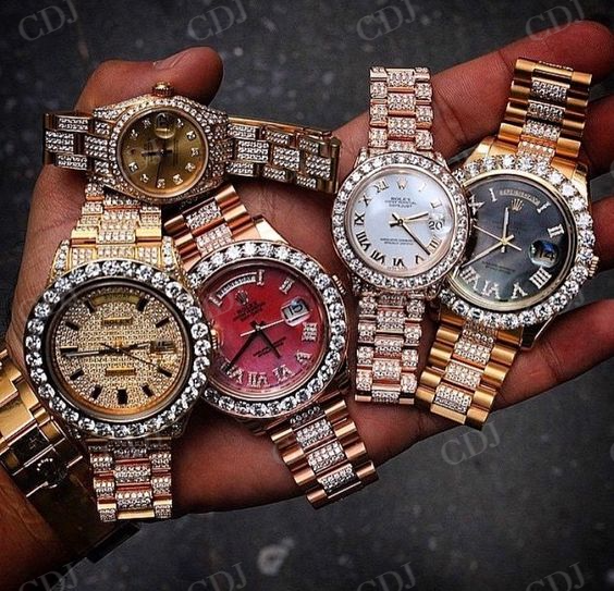 Fully Iced Out Diamond watch  customdiamjewel   