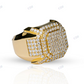 Round Cut Moissanite Diamond Solid Gold Plated Men Ring hip hop jewelry CustomDiamJewel