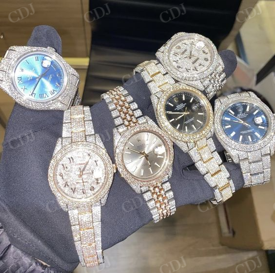 Fully Iced Out Diamond watch  customdiamjewel   