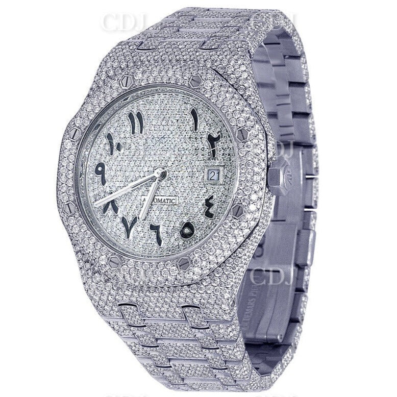 Lab Grown CVD HPHT Diamond Watch Handmade Jewelry Stainless Steel Watch High Quality Manufacturing In India  customdiamjewel   