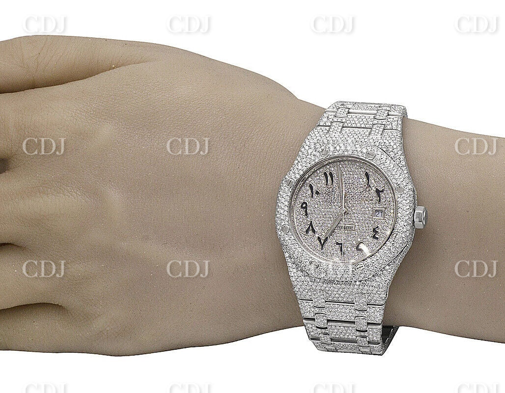 Lab Grown CVD HPHT Diamond Watch Handmade Jewelry Stainless Steel Watch High Quality Manufacturing In India  customdiamjewel   