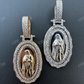 14k Gold Mary Medallion Diamond Pendant  customdiamjewel   