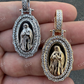 14k Gold Mary Medallion Diamond Pendant  customdiamjewel   