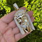 14K Yellow Gold Jesus Piece Iced Diamond Pendant  customdiamjewel   