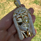 14K Yellow Gold Jesus Piece Iced Diamond Pendant  customdiamjewel   