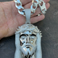 925 Sterling Silver Iced Jesus Piece Diamond Pendant  customdiamjewel   