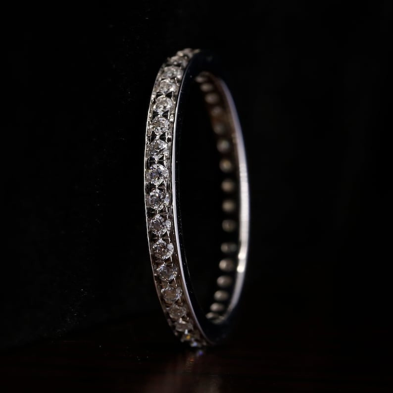 1.30 mm Round Channel Set full Eternity Stacking Band  customdiamjewel   