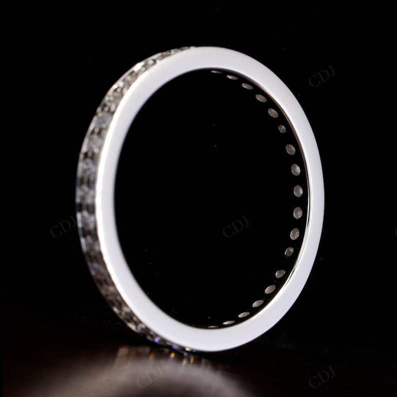 0.40CTW Round Lab Grown Diamond Channel Set Full Eternity Wedding Band  customdiamjewel   