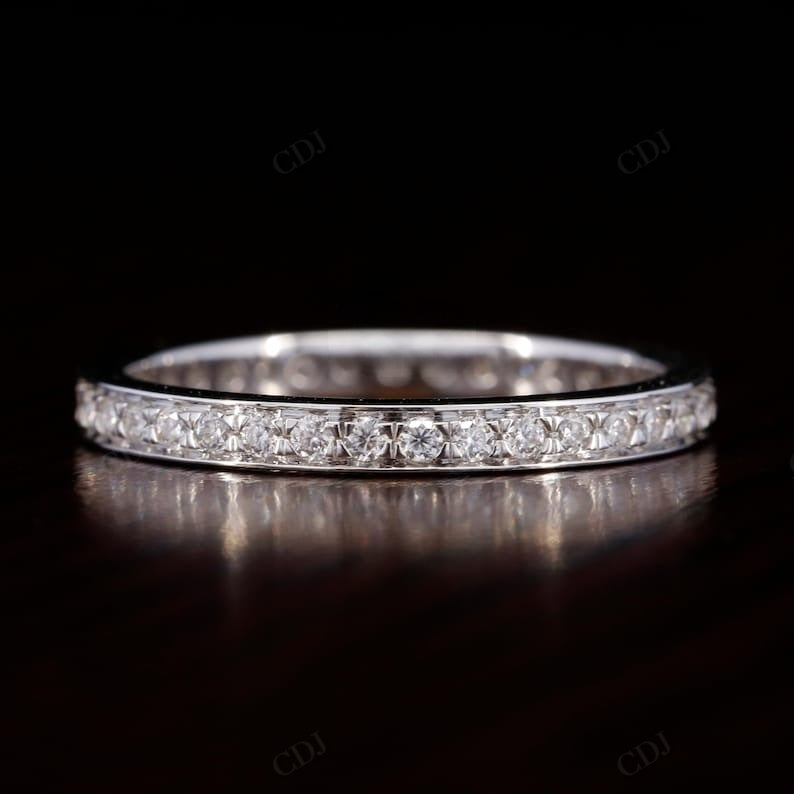 0.40CTW Round Lab Grown Diamond Channel Set Full Eternity Wedding Band  customdiamjewel   