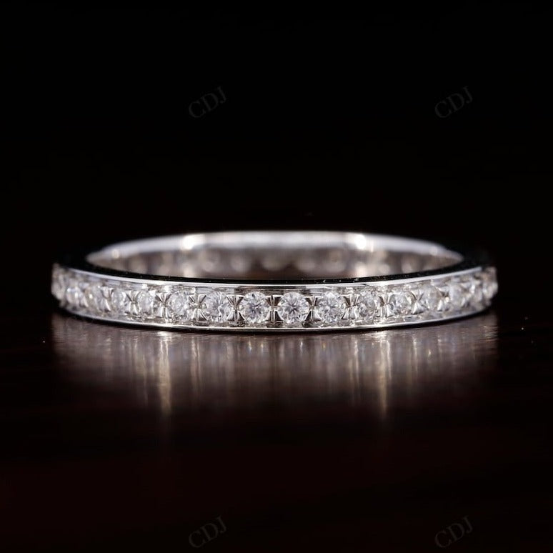 0.40CTW Round Lab Grown Diamond Channel Set Full Eternity Wedding Band  customdiamjewel 10KT White Gold VVS-EF