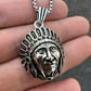 925 Sterling Silver Indian Head Chief Headdress Pendant  customdiamjewel   