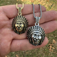 925 Sterling Silver Indian Head Chief Headdress Pendant  customdiamjewel   