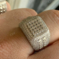 Round Diamond Icy Square Cluster Hip Hop Ring  customdiamjewel   