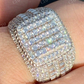 Round Diamond Icy Square Cluster Hip Hop Ring  customdiamjewel   