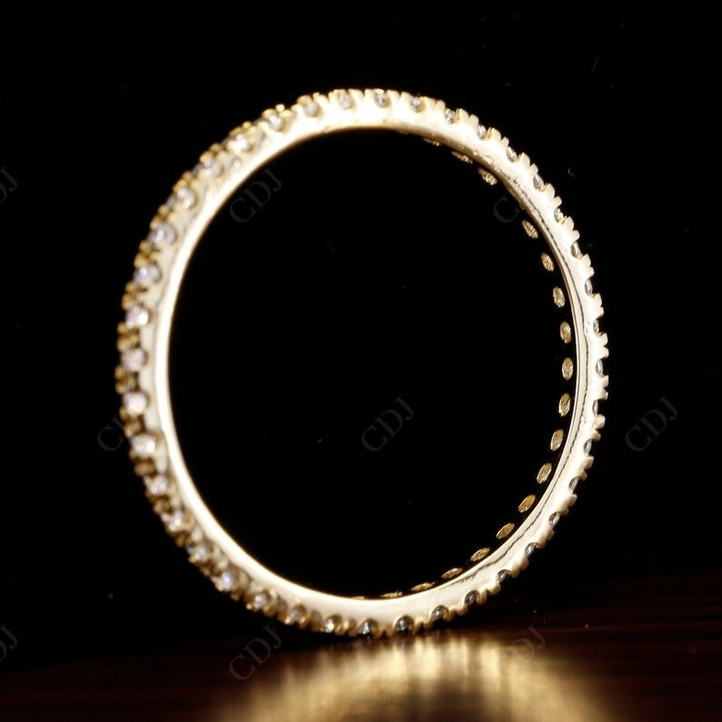 Round Cut Real Diamond Full Eternity Wedding Ring  customdiamjewel   