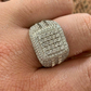 Round Diamond Icy Square Cluster Hip Hop Ring  customdiamjewel   