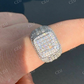 Round Diamond Icy Square Cluster Hip Hop Ring  customdiamjewel   