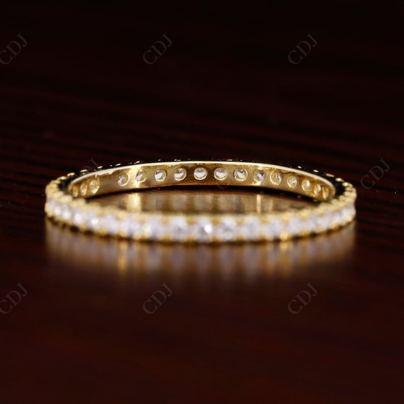 Round Cut Real Diamond Full Eternity Wedding Ring  customdiamjewel   