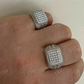 Round Diamond Icy Square Cluster Hip Hop Ring  customdiamjewel   